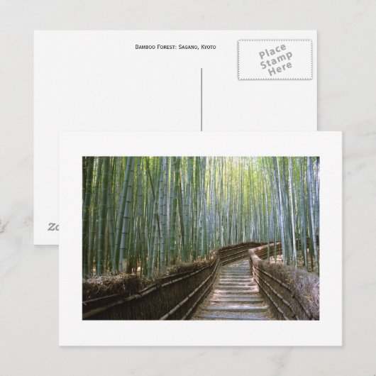 Bamboe Forest in Sagano, Kyoto Briefkaart (Voorkant / Achterkant)