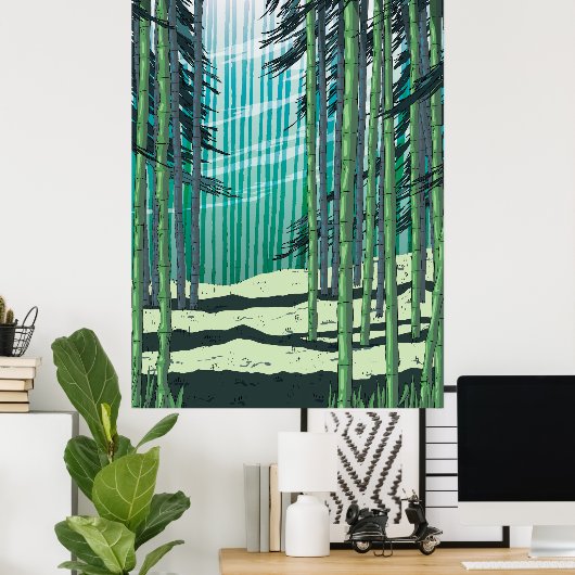 Bamboe Forest Poster (Thuiskantoor)