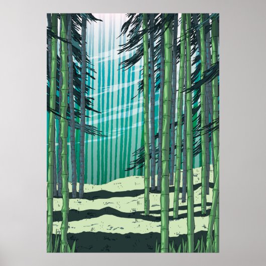 Bamboe Forest Poster (Voorkant)