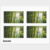Bamboe Forest Rechthoekige Sticker (Vel)