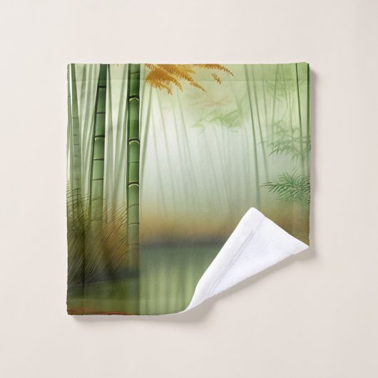 Bamboe Forest Traditional Chinese Painting Bad Handdoek (Wasdoekje)