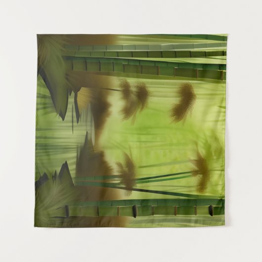 Bamboe Forest Traditional Chinese Painting Wandkleed (Voorkant (horizontaal))