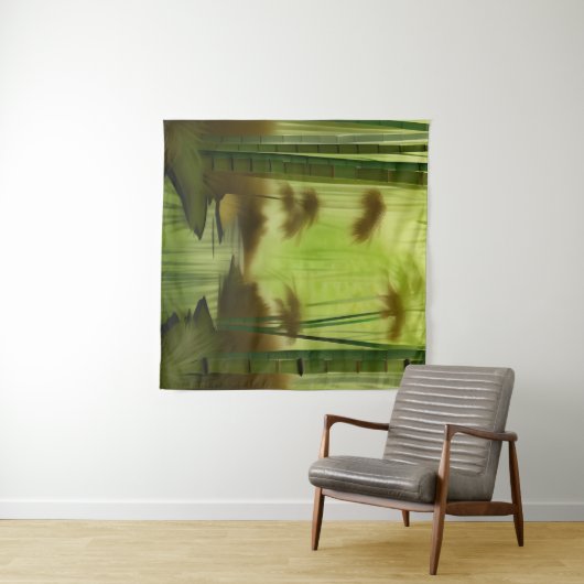 Bamboe Forest Traditional Chinese Painting Wandkleed (In Situ (horizontaal))