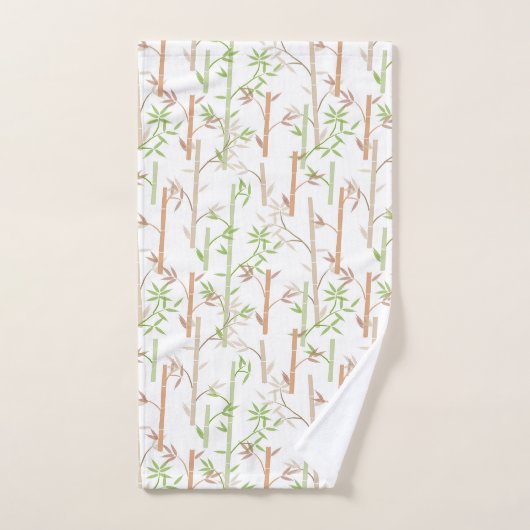 Bamboe gebladerte Oosterse groene bladeren Bad Handdoek (Handdoek)