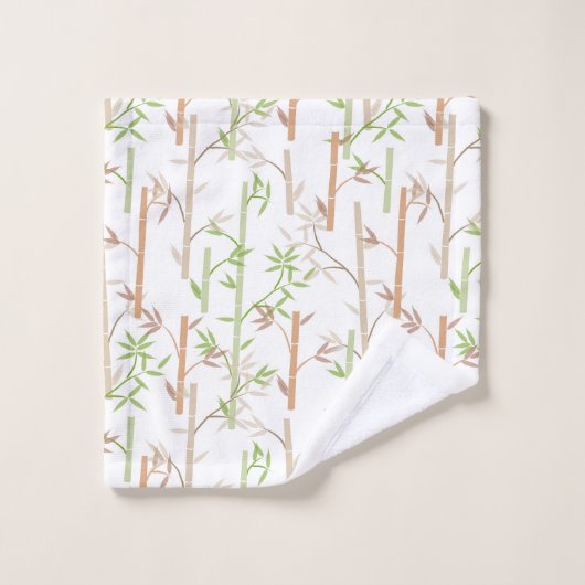 Bamboe gebladerte Oosterse groene bladeren Bad Handdoek (Wasdoekje)