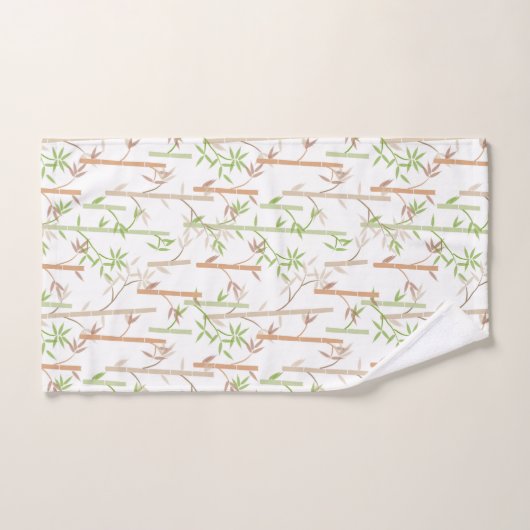 Bamboe gebladerte Oosterse groene bladeren Bad Handdoek (Handdoek)