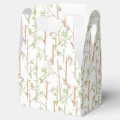 Bamboe gebladerte Oosterse groene bladeren Bedankdoosjes (Geopend)