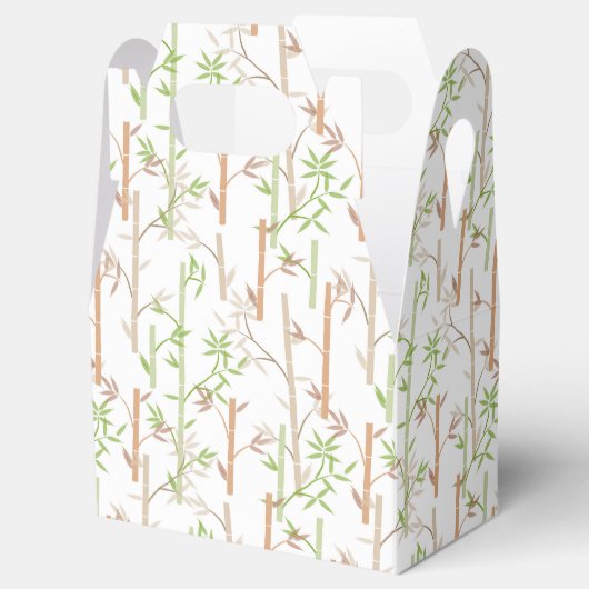 Bamboe gebladerte Oosterse groene bladeren Bedankdoosjes (Geopend)