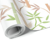Bamboe gebladerte Oosterse groene bladeren Cadeaupapier (Rol Hoek)