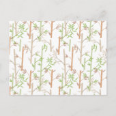 Bamboe gebladerte Oosterse groene bladeren Feestdagenkaart (Voorkant)