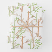 Bamboe gebladerte Oosterse groene bladeren Inpakpapier Vel (In situ)