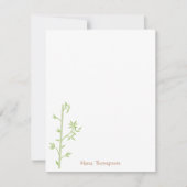 Bamboe gebladerte Oosterse groene bladeren Notitiekaartje (Voorkant)