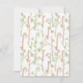 Bamboe gebladerte Oosterse groene bladeren Notitiekaartje (Achterkant)