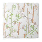 Bamboe gebladerte Oosterse groene bladeren Tegeltje (Voorkant)