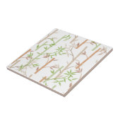 Bamboe gebladerte Oosterse groene bladeren Tegeltje (Zijkant)