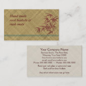 Bamboe geweven patroon visitekaartje (Voorkant / Achterkant)