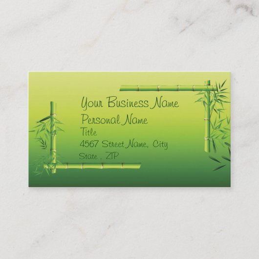 Bamboe Green Visitekaartje (Voorkant)