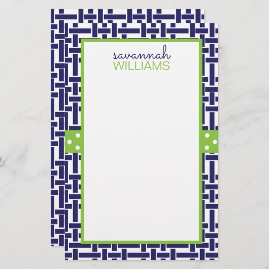 Bamboe & Grosgrain - Aangedreven schrijfbenodigdhe (Voorkant / Achterkant)