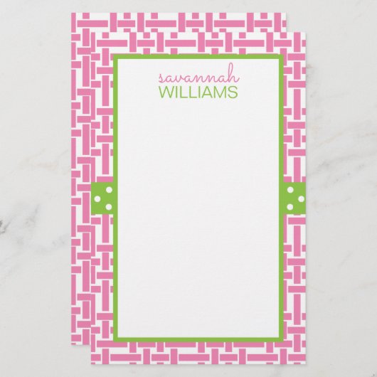 Bamboe & Grosgrain - Aangedreven schrijfbenodigdhe (Voorkant / Achterkant)