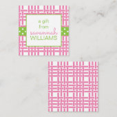 Bamboe & Grosgrain Cadeaubehuizing Kaarten Notitiekaartje (Voorkant / Achterkant)