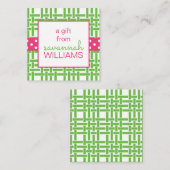 Bamboe & Grosgrain Cadeaubehuizing Kaarten Notitiekaartje (Voorkant / Achterkant)