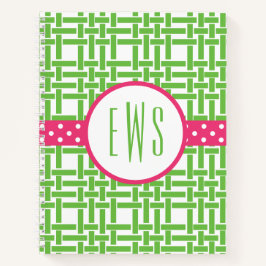 Bamboe & Grosgrain Monogrammen Spiral Notitieboek