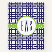 Bamboe & Grosgrain Monogrammen Spiral Notitieboek (Voorkant)