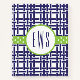 Bamboe & Grosgrain Monogrammen Spiral Notitieboek