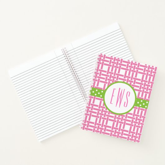 Bamboe & Grosgrain Monogrammen Spiral Notitieboek (Binnen)