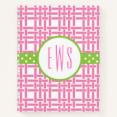 Bamboe & Grosgrain Monogrammen Spiral Notitieboek (Voorkant)