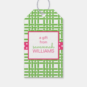 Bamboe & Grosgrain persoonlijke cadeaus Labels Cadeaulabel
