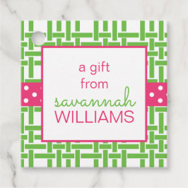 Bamboe & Grosgrain persoonlijke cadeaus of favorie Bedankjes Labels