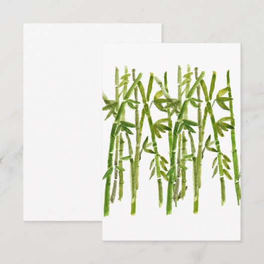 Bamboe Group Stems Bedankkaart (Voorkant / Achterkant)