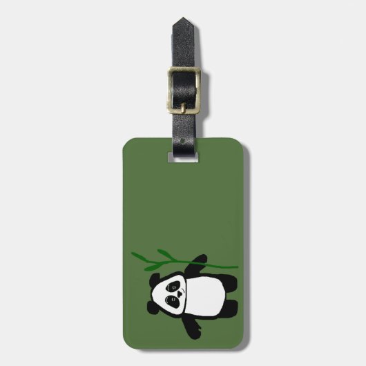 Bamboe het Panda Green Bagagelabel (Voorkant verticaal)