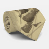 Bamboe, Hokusai Japans Kunstwerk Stropdas (Opgerold)