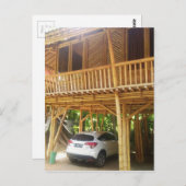 Bamboe House in Bali Briefkaart (Voorkant / Achterkant)