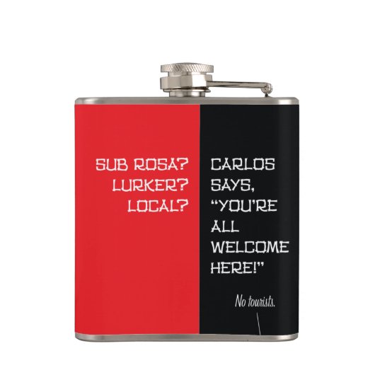 Bamboe House of Dolls Flask Heupfles (Achterkant)