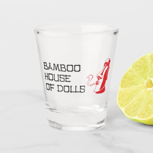 Bamboe House of Dolls Shot Glass Glas (Voorkant)