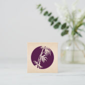 Bamboe Icoon Vierkante Visitekaartje (Staand voorkant)