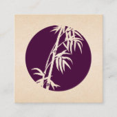 Bamboe Icoon Vierkante Visitekaartje (Voorkant)