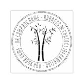 Bamboe in circulair Lijst Zelfinktende Stempel (Design)