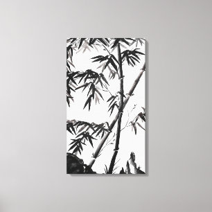 Bamboe in de lente canvas afdruk