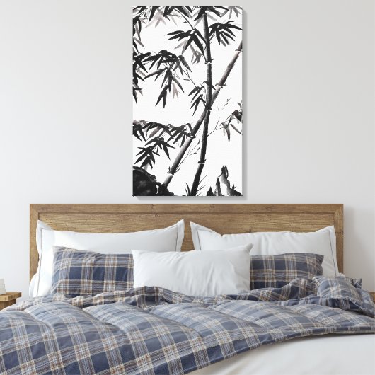 Bamboe in de lente canvas afdruk (Insitu (Slaapkamer))