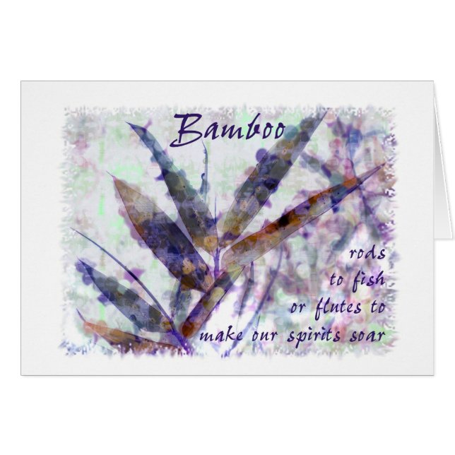 Bamboe in een hete regen...onze geesten zoren (Voorkant Horizontaal)