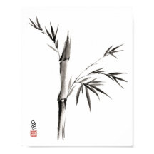 Bamboe in stilte Chinese penseel kunst