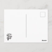 Bamboe Inkt Illustratie – Minimalistisch Zen Brief Briefkaart (Achterkant)
