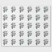 Bamboe Inkt Illustratie – Zen Design op Cadeaupapier (Vlak)