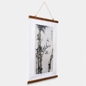 Bamboe Inkt Kunstwerk Print Wall Art Tapestry Hangend Wandkleed (Gebogen)