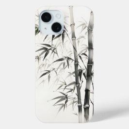 Bamboe inkt schilderij iPhone 15 case