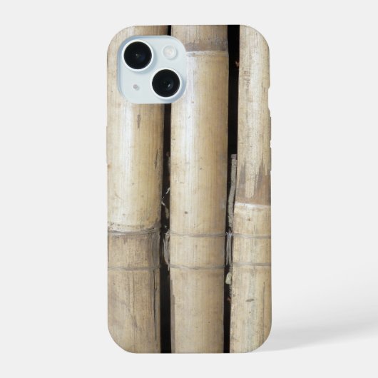 bamboe iPhone 15 case (Achterkant)
